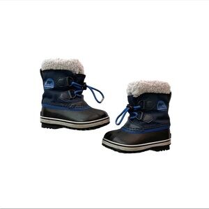 Sorel Kids Snow Boots - Black and Blue